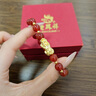 老鳳祥貔貅銀手鏈女士轉(zhuǎn)運(yùn)珠紅瑪瑙手串七夕情人節(jié)禮物送女友老婆紀(jì)念日 【紅瑪瑙】招財(cái)貔貅手串 曬單實(shí)拍圖