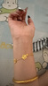 中國黃金（CHINA GOLD）花季黃金手鏈女999足金手串轉(zhuǎn)運(yùn)珠七夕情人節(jié)禮物送女友老婆媽媽 足金花季手鏈約5.2g【甄選禮盒】 曬單實(shí)拍圖