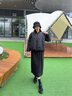 波司登（BOSIDENG）25新款輕薄羽絨服女款90絨立領(lǐng)菱格寬松休閑保暖外套B250135306 夜空黑|8F44 M 165/88A 體重約125-140斤 曬單實拍圖