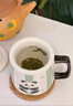 川島屋熊貓泡茶杯陶瓷辦公室喝茶馬克杯女士個人專用茶水分離杯子 300ml熊貓茶漏杯(調(diào)皮熊貓) 曬單實拍圖