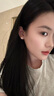 timebetter莫桑石耳釘女925銀簡(jiǎn)約小眾六爪銀耳環(huán)爆閃氣質(zhì)生日禮物送證書(shū) 莫桑石銀耳釘/主石直徑約6mm 曬單實(shí)拍圖