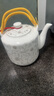 ASEBLARM茶壺陶瓷茶壺冷水壺大茶壺景德鎮(zhèn)提梁壺青花瓷老式涼水泡茶大容量 2000ml 白底金花 曬單實拍圖