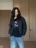 波司登（BOSIDENG）2025新款輕薄羽絨服女短款立領(lǐng)90絨寬松休閑保暖外套B250135304 夜空黑|8F44 S 160/84A 體重約100-110斤 曬單實(shí)拍圖