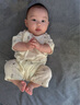 湯尼倍兒嬰兒七分袖連體衣服夏季純棉薄款空調(diào)服寶寶外出哈衣爬服 米黃色 /成長(zhǎng)小樹(shù) 73cm 曬單實(shí)拍圖