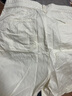 茵曼（INMAN）闊腿五分褲女士夏季新款松緊顯瘦高腰直筒休閑新疆棉短褲 淺米杏 XL 曬單實(shí)拍圖