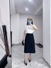 歐貝汐黑色半身裙女2025夏季職業(yè)小個子半裙面試正裝包臀a字裙西裝裙子 黑色 M 【建議95-110斤】 曬單實拍圖
