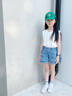小豬彼特女童牛仔短褲夏季2025新款洋氣兒童運(yùn)動(dòng)五分褲子大童夏裝女孩裙褲 6018藍(lán)色 150 cm 曬單實(shí)拍圖