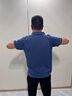 啄木鳥(niǎo)【桑蠶絲5A抗菌】爸爸短袖T恤男中老年人夏季翻領(lǐng)寬松上衣polo衫 藏青 【1件 桑蠶絲+5A抗菌】 XL 【建議130-145斤】 曬單實(shí)拍圖