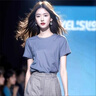 可茵（Keyin）休閑褲女2025年夏季女裝新款通勤風(fēng)一整套松弛感穿搭上衣闊腿褲子 上衣+闊腿褲 M 曬單實(shí)拍圖