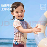 lemonkid兒童泳衣分體夏男女童游泳衣寶寶連體防曬泳裝 奶昔粉分體90 曬單實(shí)拍圖