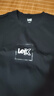 Lee25新品標準版圓領(lǐng)方型印花Logo摩登中性男短袖T恤LMT0098044LE 黑色 M 曬單實(shí)拍圖