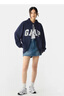 Gap男女裝2025春季新款字母logo拉鏈連帽衛衣寬松外套美版868454 海軍藍 M 美碼 L亞洲碼180/96A 曬單實(shí)拍圖