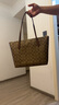 蔻馳（COACH）【官方授權(quán)店】奢侈品女包ZIP30系列托特包單肩手提包送女友禮物 4455IME74卡其棕色配色 曬單實(shí)拍圖