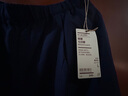 無(wú)印良品（MUJI）女式易干彈力泡泡紗輕便七分褲 褲子女款25年夏季女裝 BE1VSA5S 藏青色 L （165/70A） 曬單實(shí)拍圖