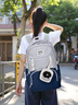 PRUY減負(fù)護(hù)脊初中生書包女2025新款學(xué)生背包大容量高中生雙肩包 薄暮灰【適合150-180cm】 曬單實拍圖