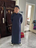 勤思路相聲大褂服裝男五四青年裝唐裝長衫長袍中國風(fēng)民國學(xué)生裝班服快板 藏青色 170 曬單實拍圖