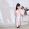 moonkids女童防蚊褲速干長褲夏季新款兒童運動褲子2025薄款夏天冰絲休閑褲 兩件套 15117粉色+18908粉色短袖 140 cm 曬單實拍圖