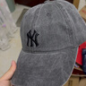 MLB帽子男女情侶張凌赫明星同款軟頂棒球帽鴨舌帽3ACPVV14N-50GRD-F 曬單實(shí)拍圖