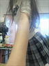 風吹麥香jk學院風jk制服夏季收腰綁帶短袖襯衫顯瘦直肩修身白色襯 白襯衫 單件 XL 曬單實拍圖