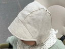 briarbaby經(jīng)典純色寶寶新生嬰兒男女童春夏遮陽(yáng)麻棉防曬薄款帽子 麻本色 6-15個(gè)月（45-48頭圍） 曬單實(shí)拍圖