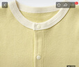 無(wú)印良品（MUJI）新生兒 長(zhǎng)袖 連體衣 嬰兒  寶寶 爬服 哈衣 兒童童裝 純棉全棉 淺黃色 70(66/44A) 曬單實(shí)拍圖