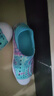 Skechers斯凱奇童鞋一腳蹬洞洞鞋女童涼鞋夏中大童沙灘鞋兒童拖鞋308004L 曬單實拍圖