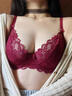 維多利亞的彩虹薄款性感美背聚攏氣質(zhì)蕾絲女士?jì)纫聝妊澅】畲笮仫@收副乳女套裝 白色 70A 曬單實(shí)拍圖