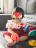 班喜迪嬰兒衣服夏季嬰幼兒連體衣寶寶周歲禮服小月齡哈衣爬服夏裝外出服 紅色 80cm 曬單實(shí)拍圖