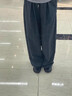 休閑褲男2025春秋新款復古休閑時尚透氣格子褲情侶款百搭垂感長褲 灰色 L 曬單實拍圖