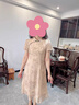 恰凡（QIAFAN）媽媽裝端莊大氣國風(fēng)連衣裙2025夏季新款中老年女裝氣質(zhì)改良旗袍裙 杏色 XL 曬單實拍圖