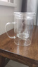 恩壽溯高硼硅耐熱玻璃杯茶杯茶道杯泡茶杯茶水分離杯子辦公杯喝茶杯 透明把杯+內膽+玻璃蓋 500ml 曬單實拍圖