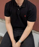LAUREN BY RALPH LAUREN拉夫勞倫Ralph Lauren男士短袖polo衫小馬標(biāo)刺繡翻領(lǐng)純棉T恤上衣 黑色/紅標(biāo) S (歐碼偏大)100-130斤 曬單實拍圖