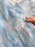 熙世界sllsky幻彩漸變繡花無袖背心連衣裙2025年新款夏日絕美小裙子 晴天藍 XL 曬單實拍圖
