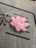 變色茶寵多色蓮花禪意擺件純手工捏花可養(yǎng)插香功夫茶具香道配件 牡丹蓮花-粉色 曬單實拍圖