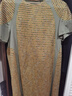 日著原創(chuàng)設(shè)計(jì)女裝2024夏季新款寬松拼接運(yùn)動(dòng)條紋針織中長(zhǎng)連衣裙子 影黃條 M 曬單實(shí)拍圖