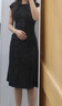 范思藍恩一字領(lǐng)無(wú)袖連衣裙女夏季2025新款設計感收腰中長(cháng)裙2234 黑色 XS 曬單實(shí)拍圖