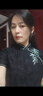 皮爾卡丹（pierre cardin）黑色旗袍夏季新款2025年復(fù)古民國日?？纱┕欧ù汤C女新中式連衣裙 黑色 M 曬單實拍圖