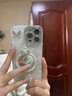 品盟（PISMEXOK）【自帶鏡頭膜】適用于蘋(píng)果iphone16/15promax手機(jī)殼新款貝殼紋立體蝴蝶補(bǔ)妝鏡保護(hù)套漸變愛(ài)心女款 貝殼紋-圓形鏡子【鏡頭膜】+手鏈繩 iPhone 16 pro 曬單實(shí)拍圖