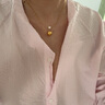 老廟黃金轉運珠足金六字真言桶珠手鏈項鏈送女友送老婆生日七夕節禮物 【925銀鏈款】六字真言：約1.1g 曬單實(shí)拍圖