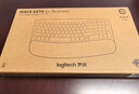 羅技（Logitech）Wave Keys波浪鍵盤 人體工學(xué)鍵盤 辦公鍵盤 無(wú)線鍵盤 藍(lán)牙鍵盤 配備軟墊掌托 3臺(tái)設(shè)備連接 石墨黑 曬單實(shí)拍圖