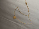 周大福 方糖足金黃金項(xiàng)鏈(工費(fèi)560)40cm 約5.6g F233240七夕禮物 曬單實(shí)拍圖