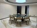 TAZA意大利輕奢餐桌 別墅全屋搭配餐廳系列 電動(dòng)轉(zhuǎn)盤電磁爐餐桌 藍(lán)寶石奢石面 1.5m 電動(dòng)餐桌+轉(zhuǎn)盤 曬單實(shí)拍圖
