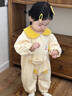 優(yōu)奇嬰兒衣服秋裝超萌可愛(ài)哈衣嬰幼兒寶寶連體衣洋氣爬服春秋季外出服 米黃 80cm 曬單實(shí)拍圖