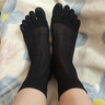 五指襪子女夏季薄款竹纖維網(wǎng)眼透氣防臭抗菌吸汗女士無(wú)骨分趾襪子 黑色 均碼 曬單實(shí)拍圖