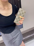 GUSKI奢侈品牌手拿包女士錢(qián)包長(cháng)款新款卡包大容量零錢(qián)包生日婦女節禮物 墨綠色【Green】 送女友送老婆送媽媽紀念日禮物 曬單實(shí)拍圖