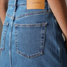 Calvin Klein Jeans夏季女士復(fù)古經(jīng)典雙后袋ck前開叉牛仔長裙半身裙40WK882 NA6-牛仔藍(lán) XXS 25 曬單實拍圖