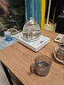 益茶福全自動(dòng)上水電熱水壺茶臺(tái)燒水壺飲水燒水一體機(jī)玻璃底部上水單壺茶幾煮茶壺保溫泡茶壺開水壺煲水壺 1L 藍(lán)光玻璃壺ZC-S516套裝 曬單實(shí)拍圖