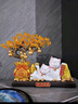 歐梵普（oufanpu）招財(cái)貓發(fā)財(cái)樹擺件開業(yè)禮物店鋪前臺(tái)流沙畫裝飾品客廳喬遷新居禮物 招財(cái)貓擺件【金錢袋+黑框黃沙】 【財(cái)源滾滾-招財(cái)聚寶】 曬單實(shí)拍圖