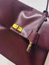 CHARLES&KEITH大號(hào)kerry郵差包大容量腋下包包女包生日七夕禮物CK2-20782514 Mulberry Plum紫紅色 大包 曬單實(shí)拍圖