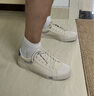 人本帆布鞋男士男款潮透氣休閑潮流2025春秋季潮百搭運動板鞋低幫小白 米色22067 42 男款 曬單實拍圖